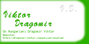 viktor dragomir business card